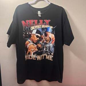 Nelly Country Grammar Ride Wit Me Graphic Rap Tee T-Shirt Size XL